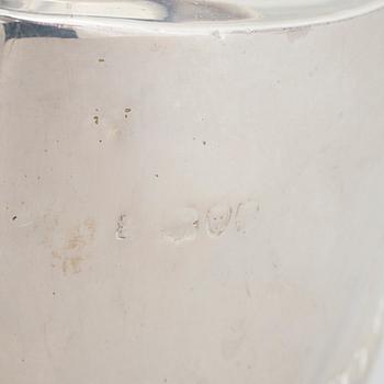 A silver coffee pot by John Aldwinckle & Thomas Slater, London, England, 1890. Total weight 540 grams.