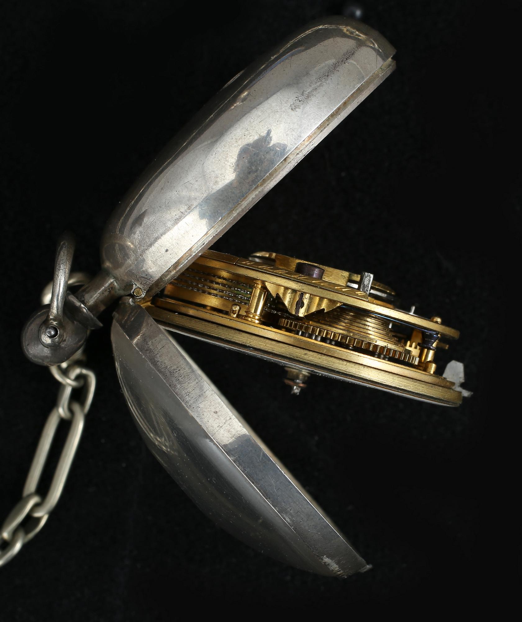 FICKUR, silver, sannolikt England, 1800-tal.
