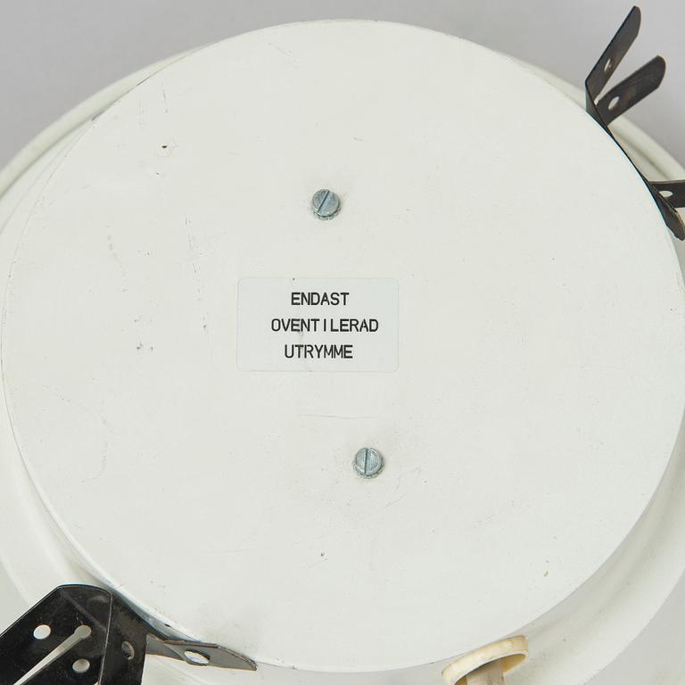 Arne Jacobsen, A pair of 'Munkegaard' ceiling lights for Louis Poulsen, Denmark.