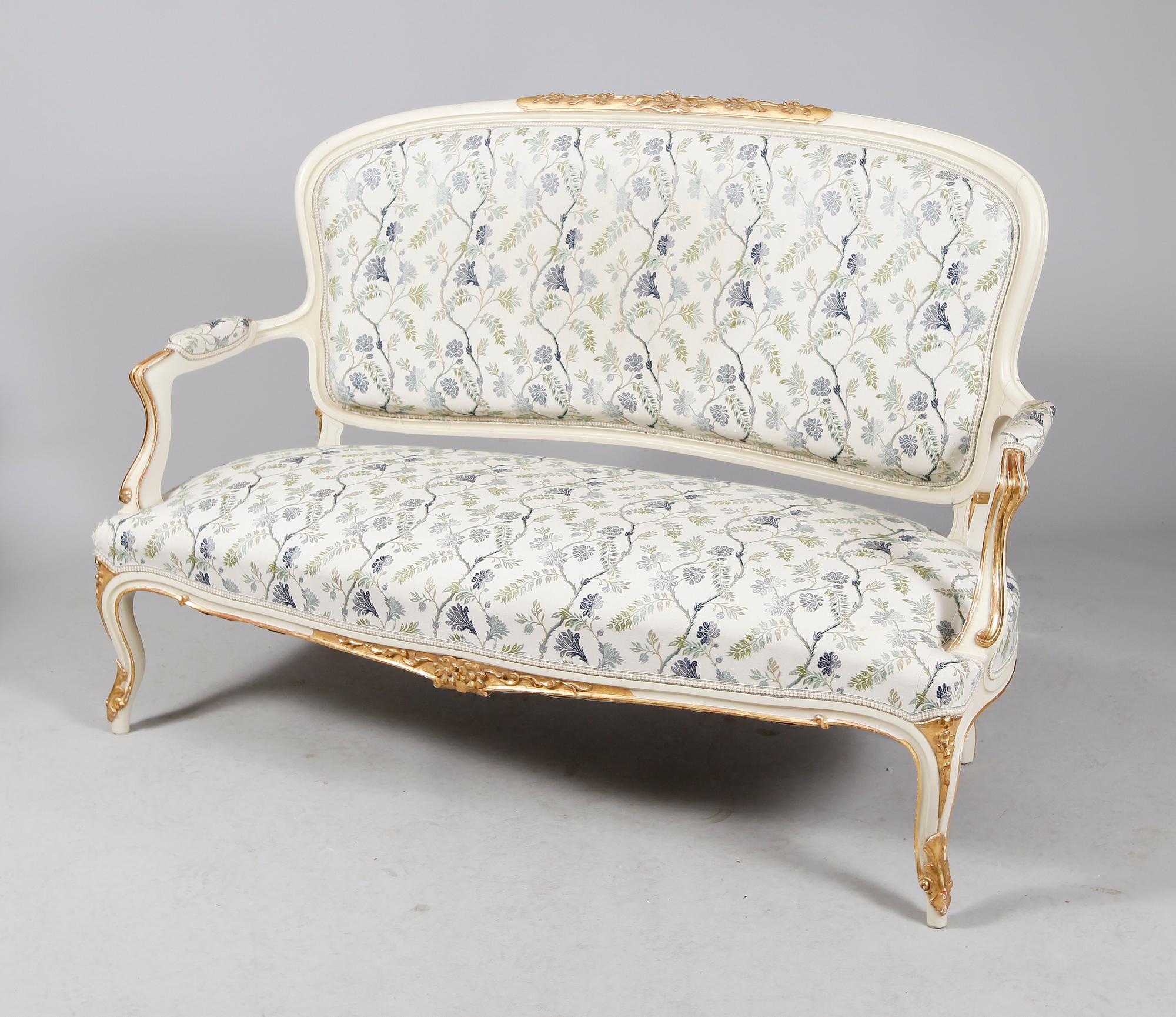 SALONGSMÖBEL, 9 del, rokokostil, 1900-tal.