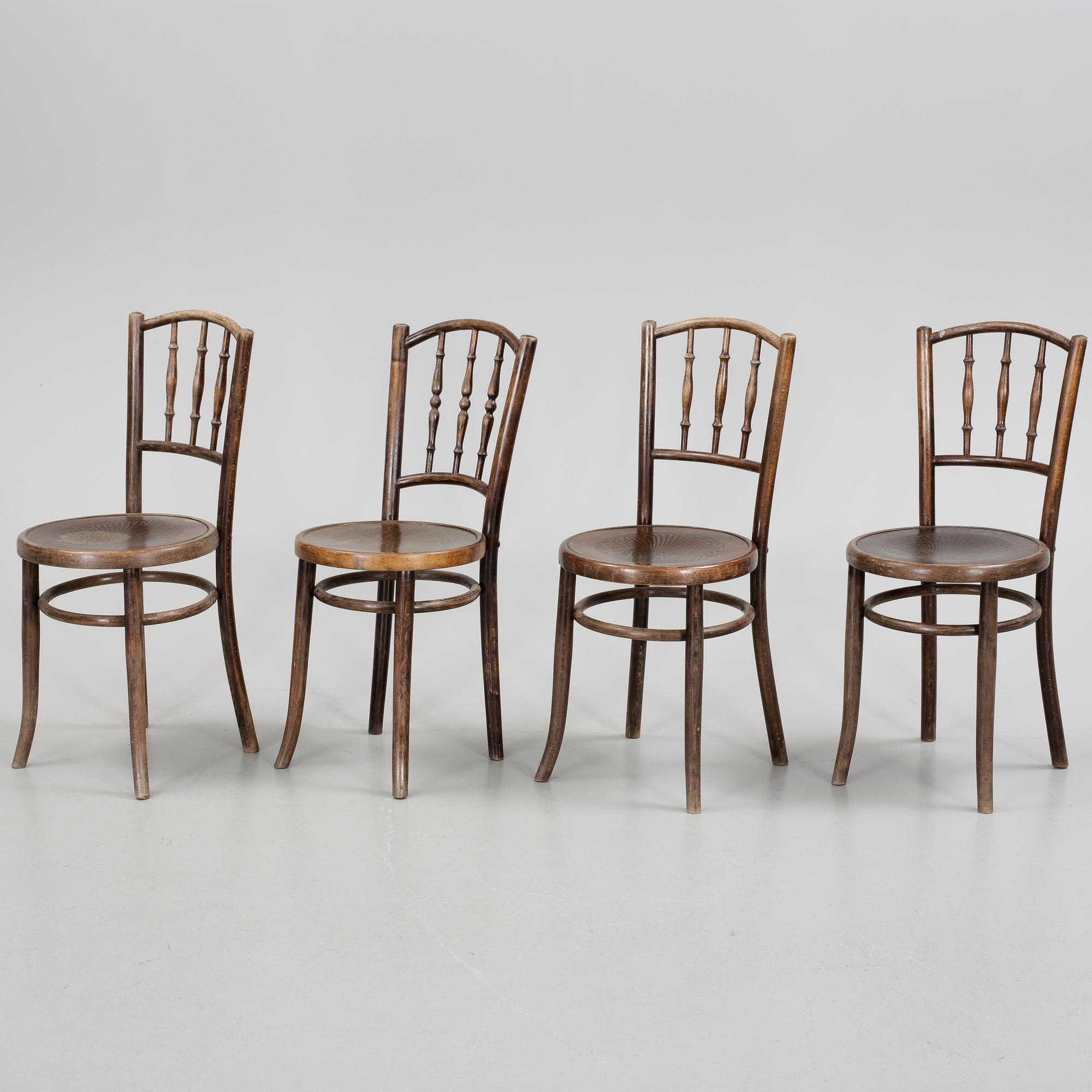 STOLAR, 4 st, etikettmärkt Mundus and J&J Kohn Ltd, 1900-talets början.
