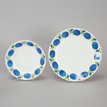 STIG LINDBERG, a 21-pece ceramic 'Prunus' service from Gustavsberg.