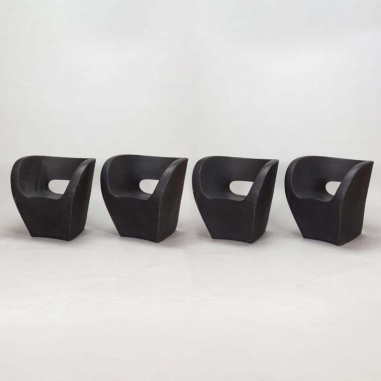 Ron Arad, A set of four 'Little Albert Outdoor Armchair', plastic lounge chairs for Moroso Italy.