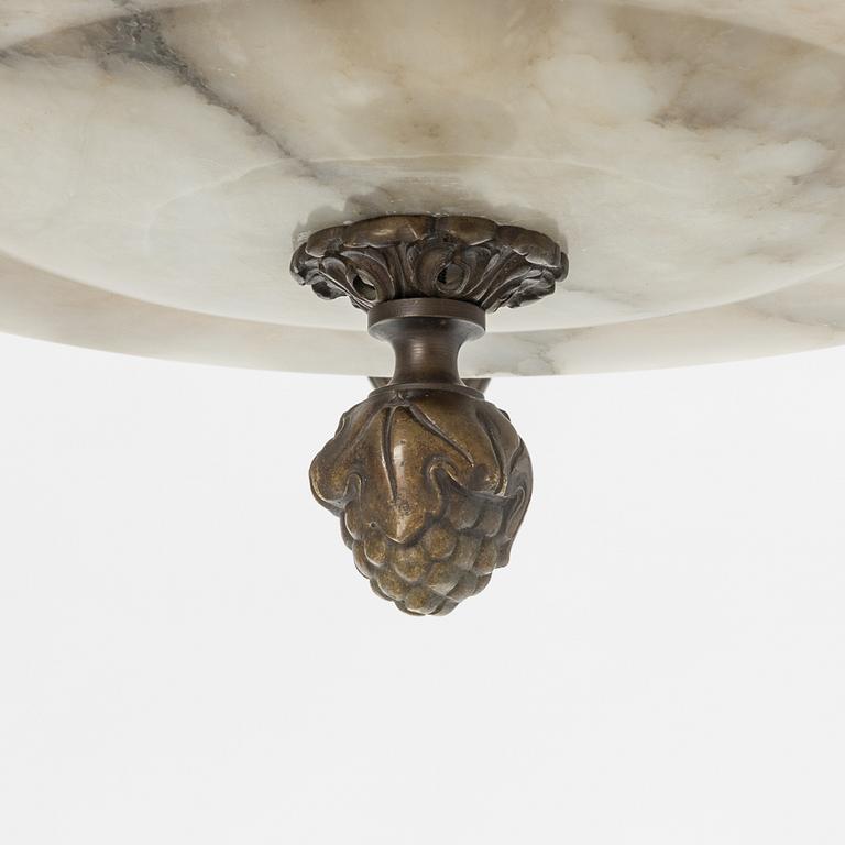 An Art Nouveau Bronze Ceiling Light, early 20th century.