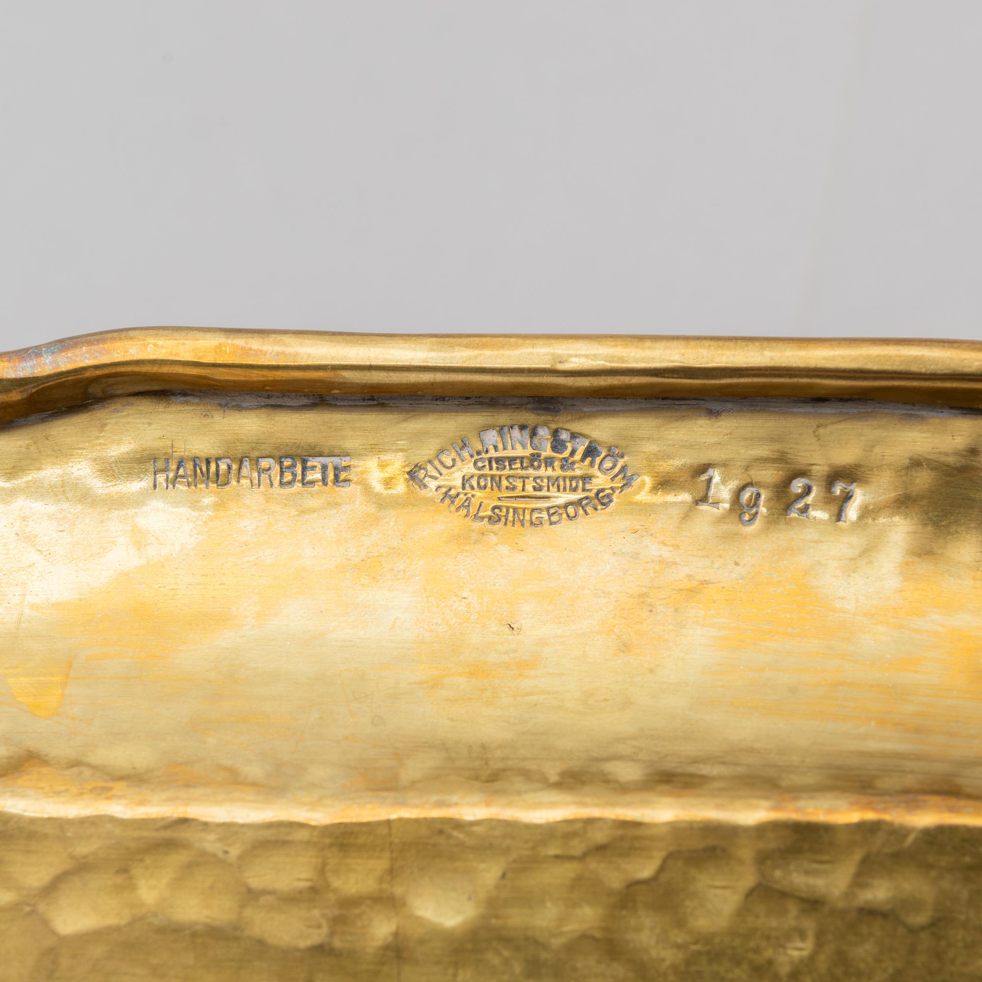 Two trays, including Rich Ringström, Helsingborg 1927.