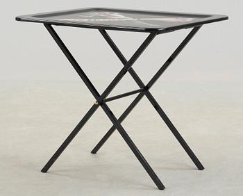 A Piero Fonasetti tray table, Milano, Italy.