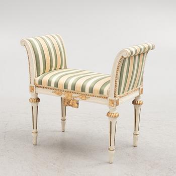 A Gustavian style bench, around 1900.