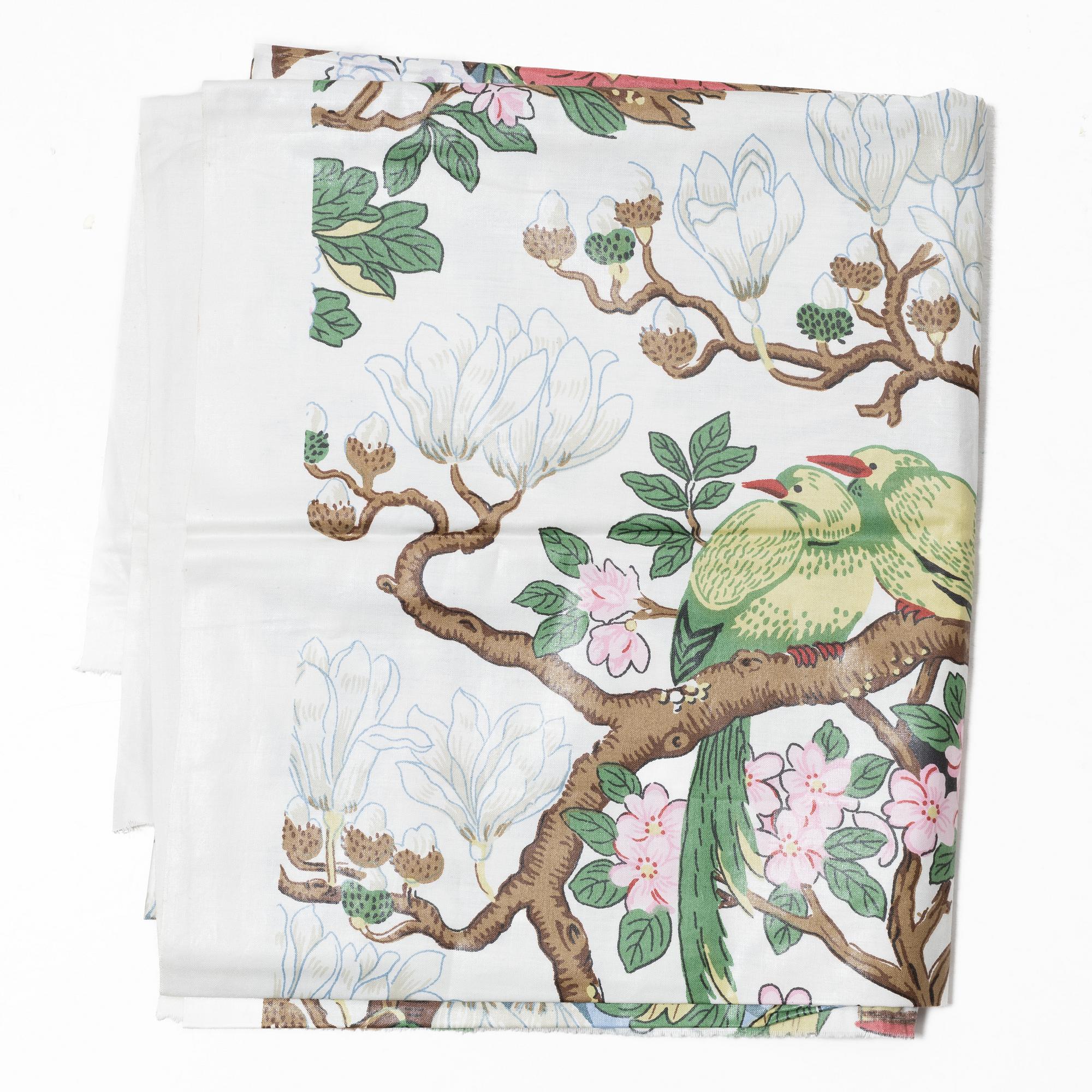 A collection of textiles, as well as a bag, Firm Svenskt Tenn.