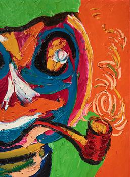 Karel Appel, ”Femme a la pipe”.