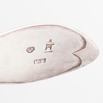 Spoons, 24 pieces, silver, Sweden, 18th–19th century.