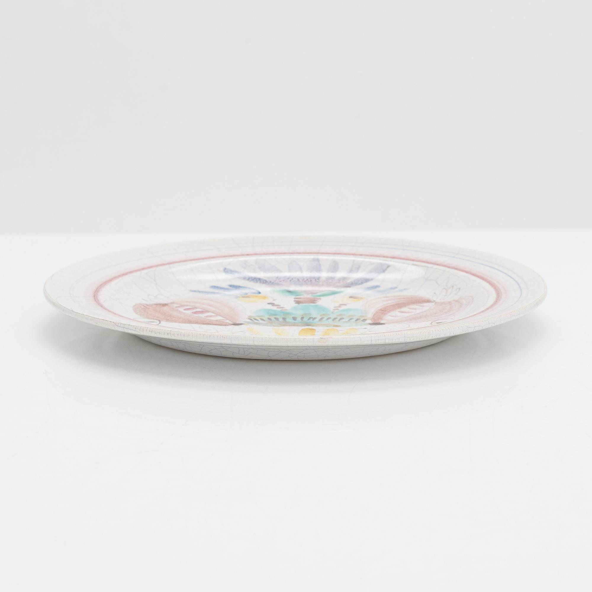 Birger Kaipiainen, a ceramic plate. Signed BK Arabia Suomi.