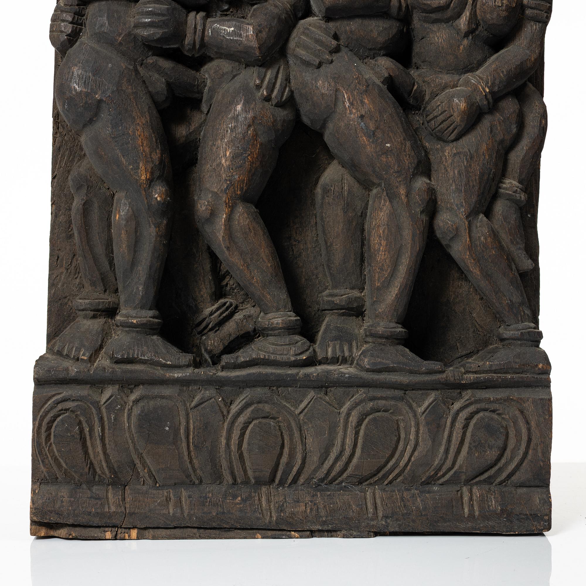 A Southeast Asian wooden panel, 20th century.