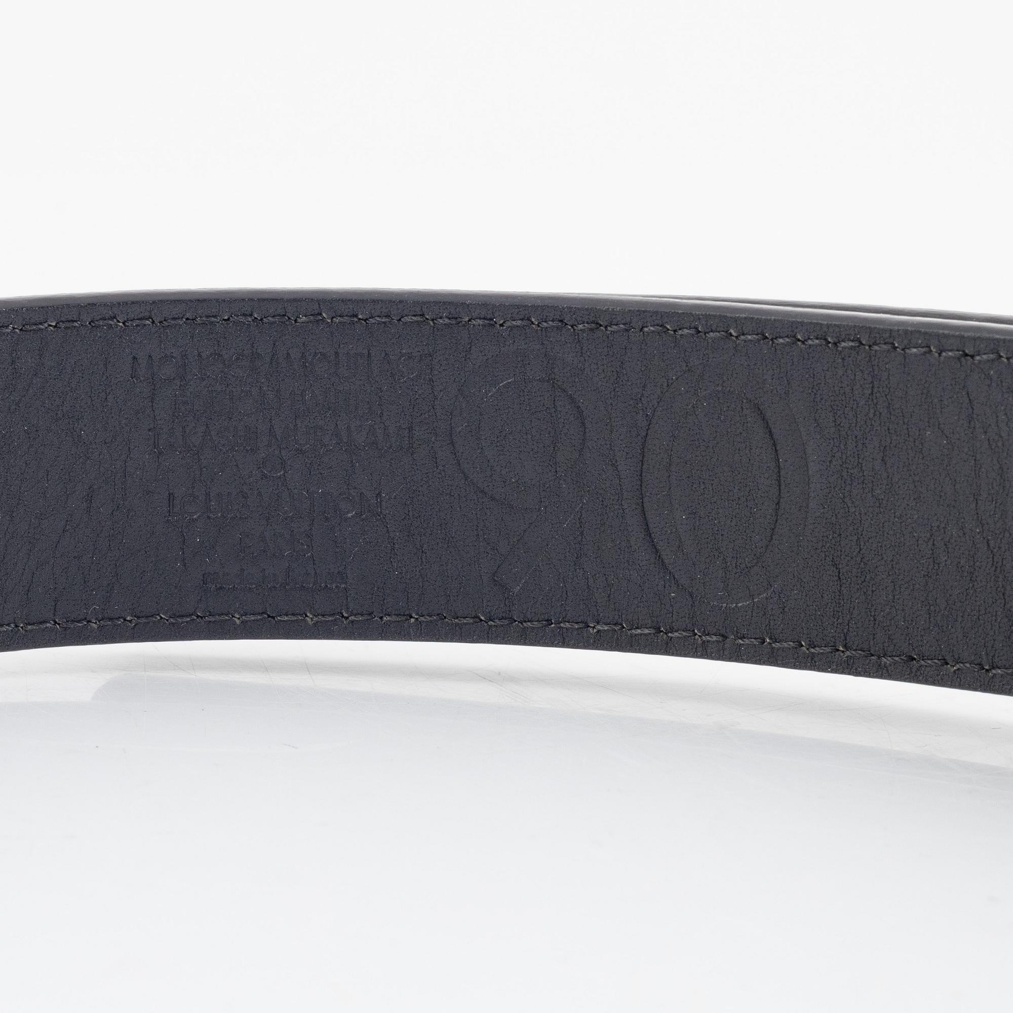 Louis Vuitton x Takashi Murakami, belt, "Monogramouflage belt", limited edition. Size 90.