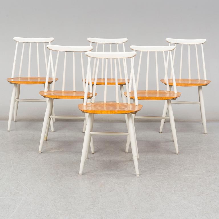 ILMARI TAPIOVAARA, six 'Fanett' chairs, Edsbyverken.