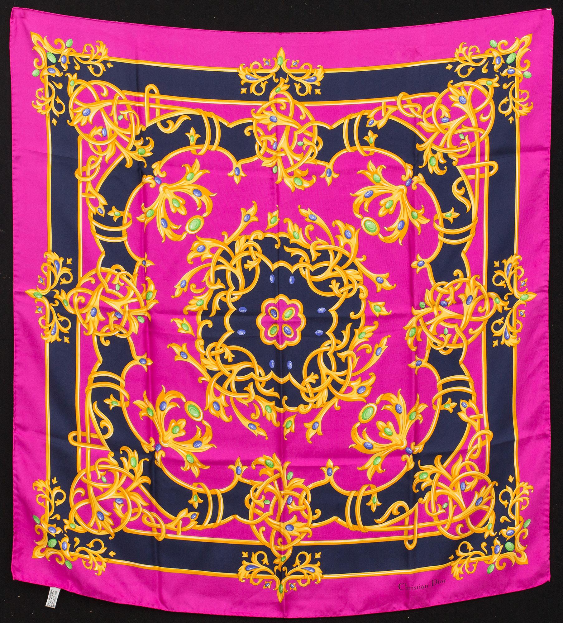 CHRISTIAN DIOR, 2 scarfs.