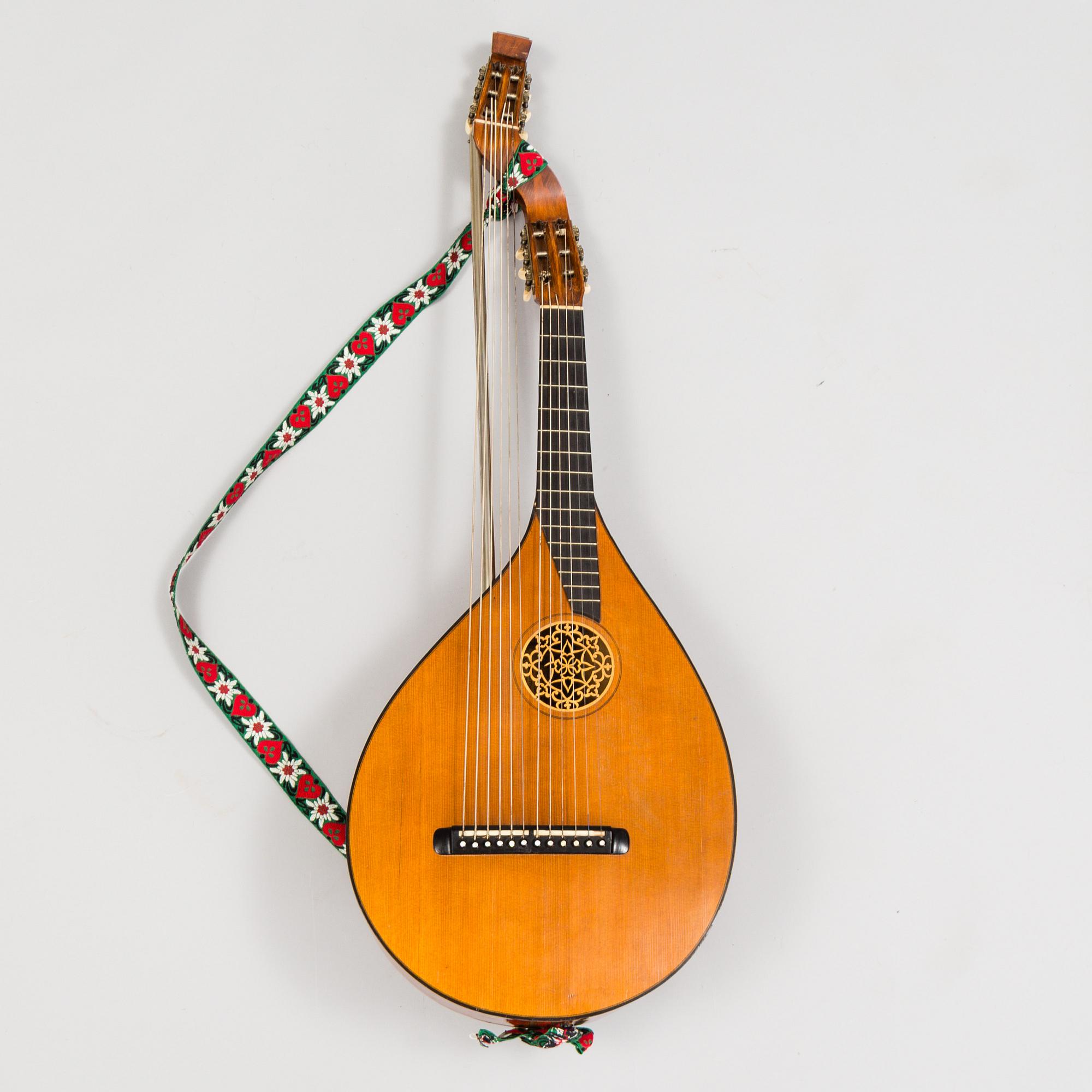 A Swedish 12-string lute, Alfred Brock, Stockholm, 1912.