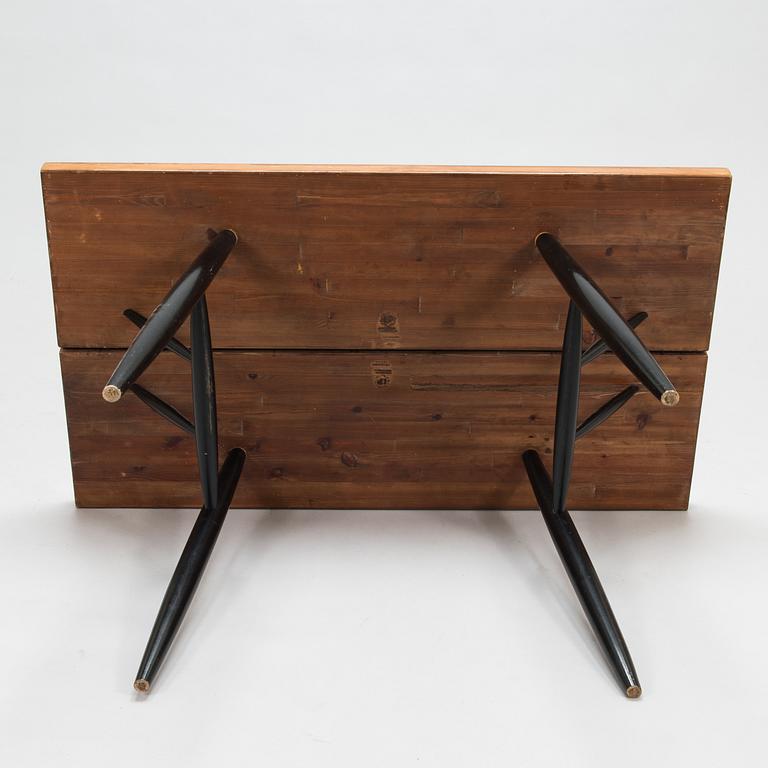 Ilmari Tapiovaara, 1960's 'Pirkka' dining table and benches for Laukaan Puu.