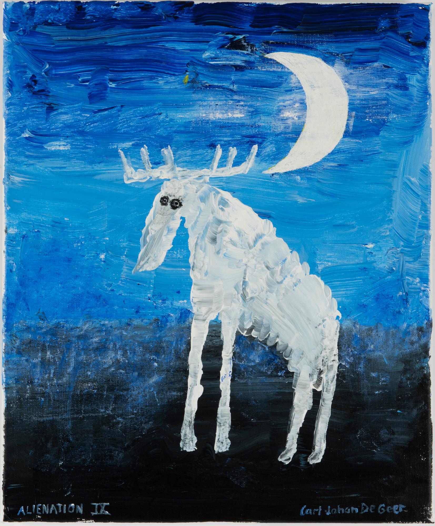 Carl Johan De Geer, acrylic on canvas, signed.