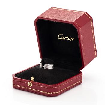 Cartier, Ring, “Double C”, 18K white gold and brilliant-cut diamonds.