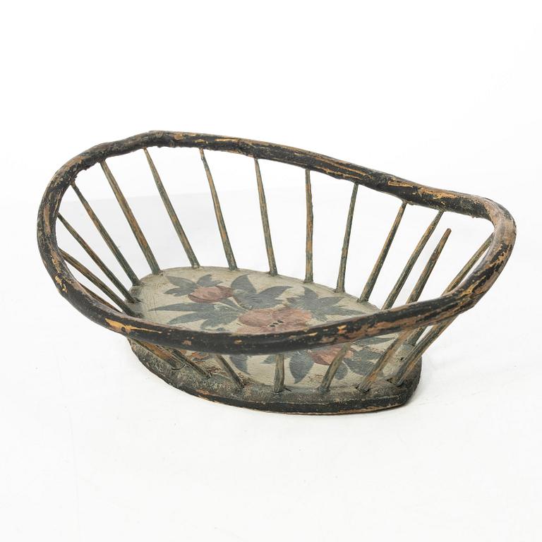 Pine basket, folk art, Jämtland, 19th century.