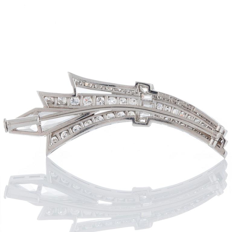 A WA Bolin brooch set with diamonds.
