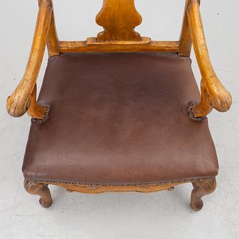 A late-Baroque armchair, first half of the 18th century.