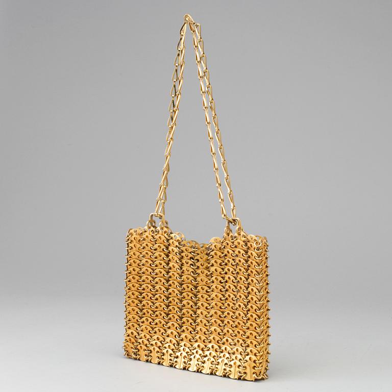Gilded metal handbag for Paco Rabanne, 1960's.