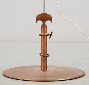 A Tore Ahlsén bronze and white metal floor lamp, 'Napoleon on the Nile', probably executed by NK, 1940's.