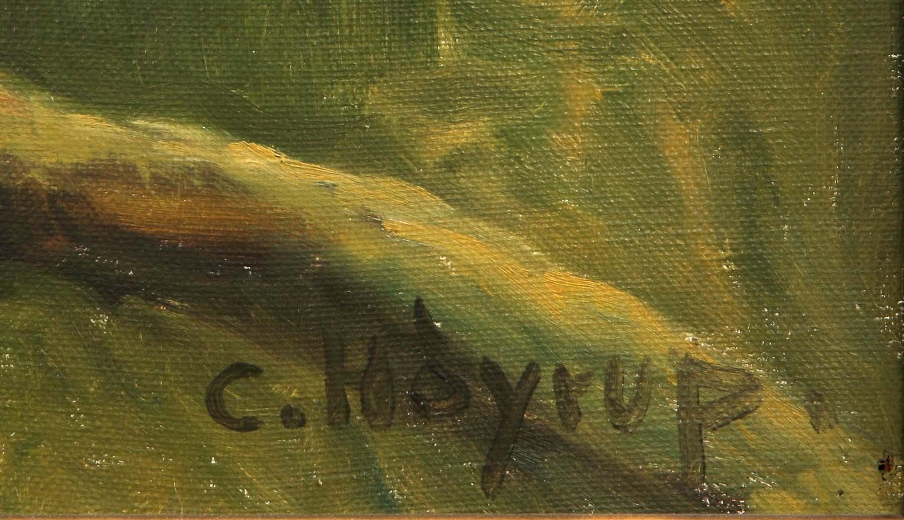 CARL HÖYRUP, olja på duk, sign.
