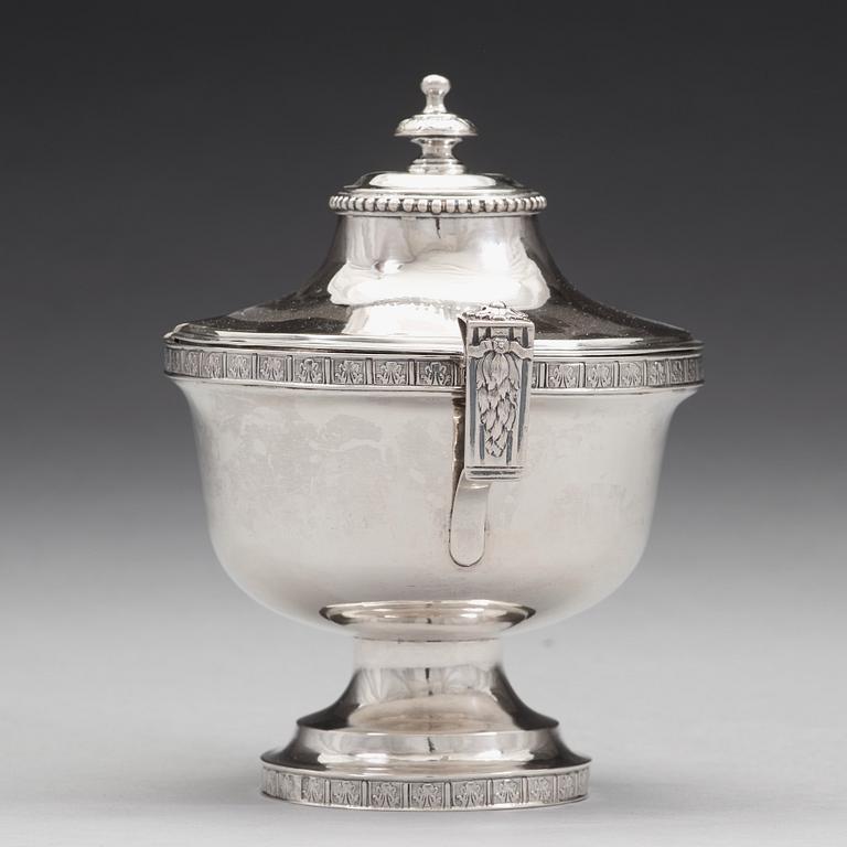 Melchior Faust, sockerskål, silver, Göteborg 1786, gustaviansk.