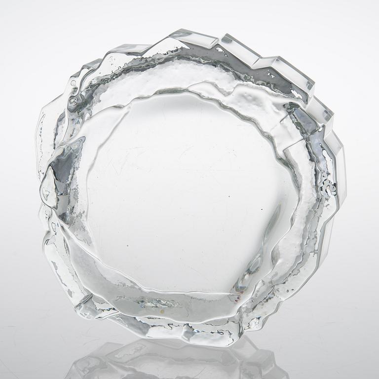 Lompolo Glass Bowl, signed Tapio Wirkkala -3560.