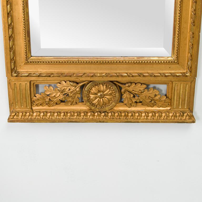 A Gustavian late 18th century hallmarked Gothenburg mirror.