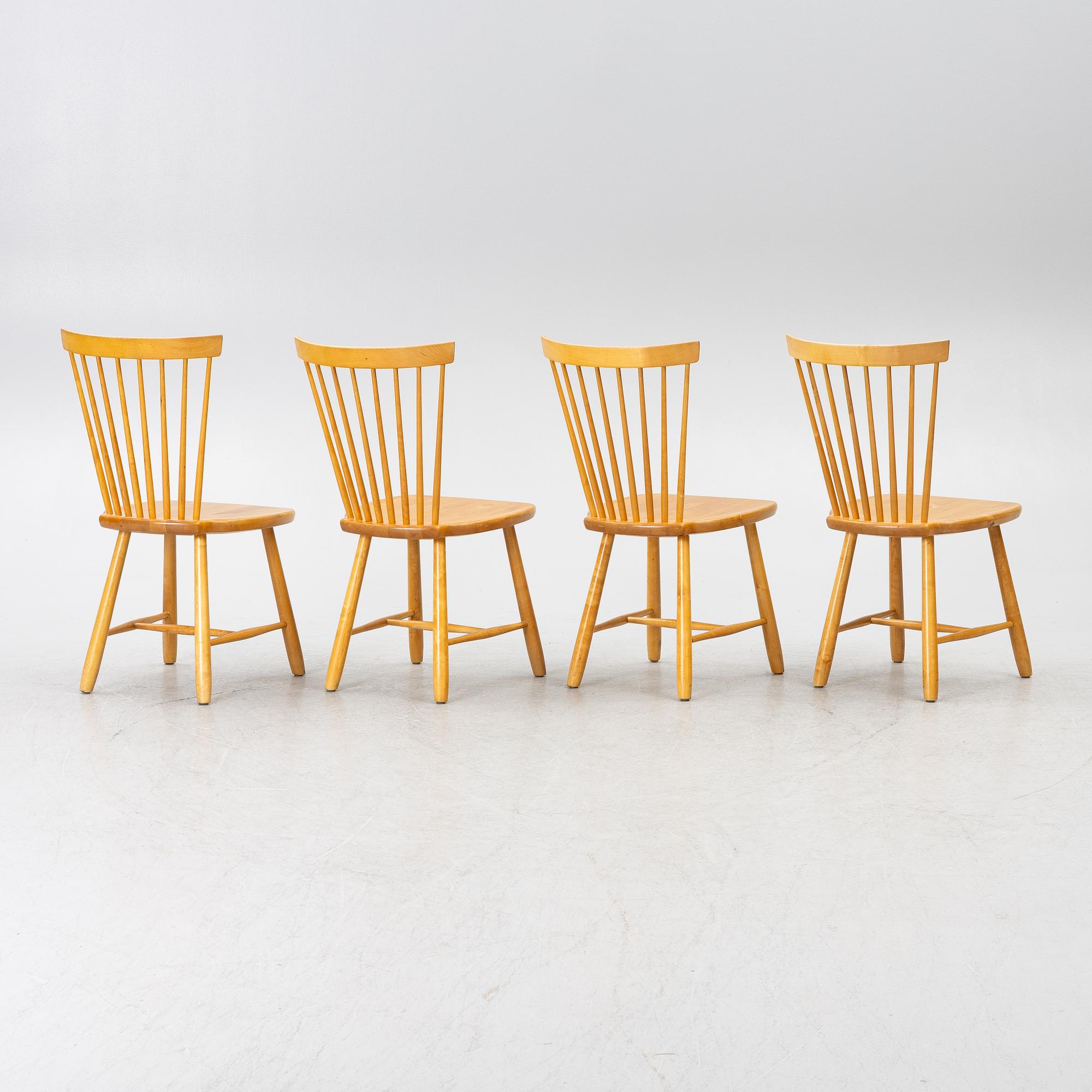 Carl Malmsten, a set of 4 chairs, "Lilla Åland", Stolab.