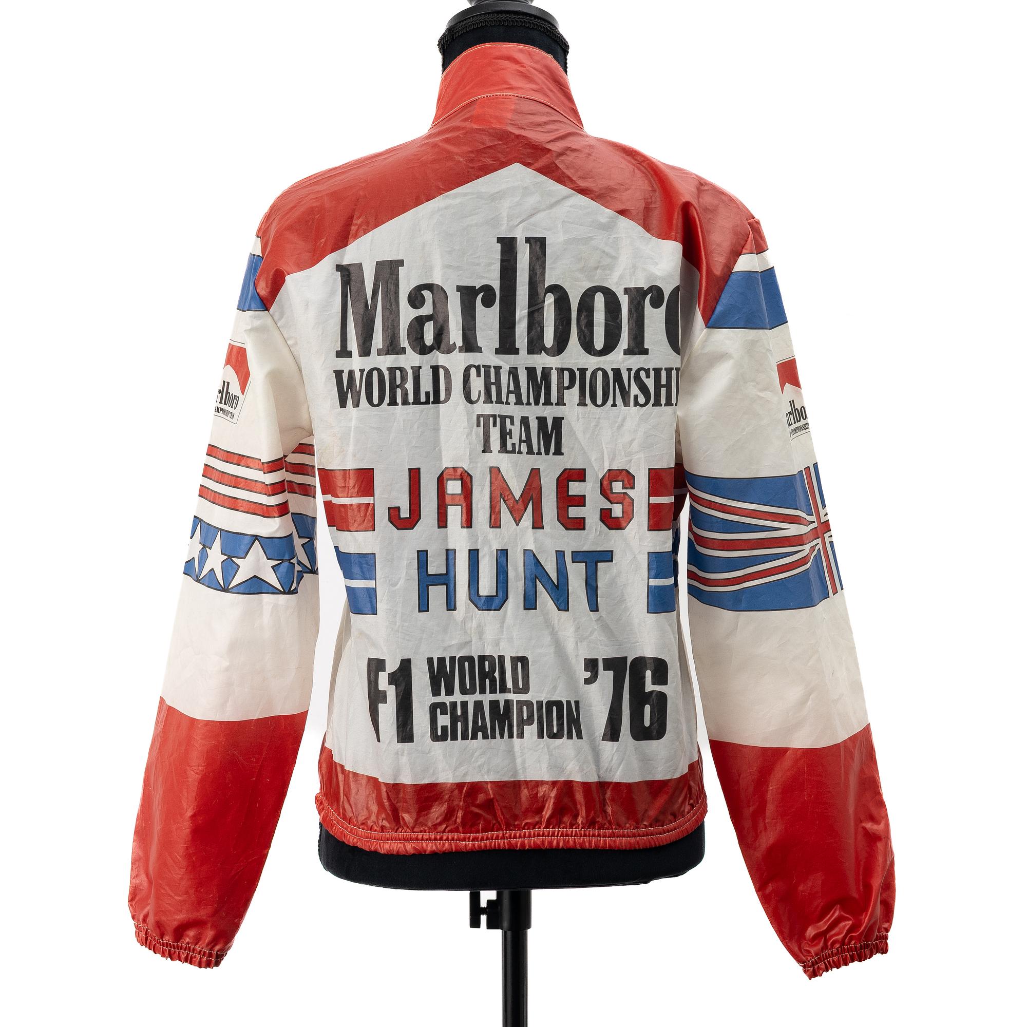 Promotional jacket, James Hunt F1 World Champion, Marlboro World Championship Team, 1976.
