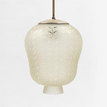 A pair of Swedish Modern ceiling lamps, 1940's.