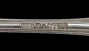 BESTICK, 18 delar, "Olga", CGH, Stockholm, bla 1949. Tot vikt ca 409g.