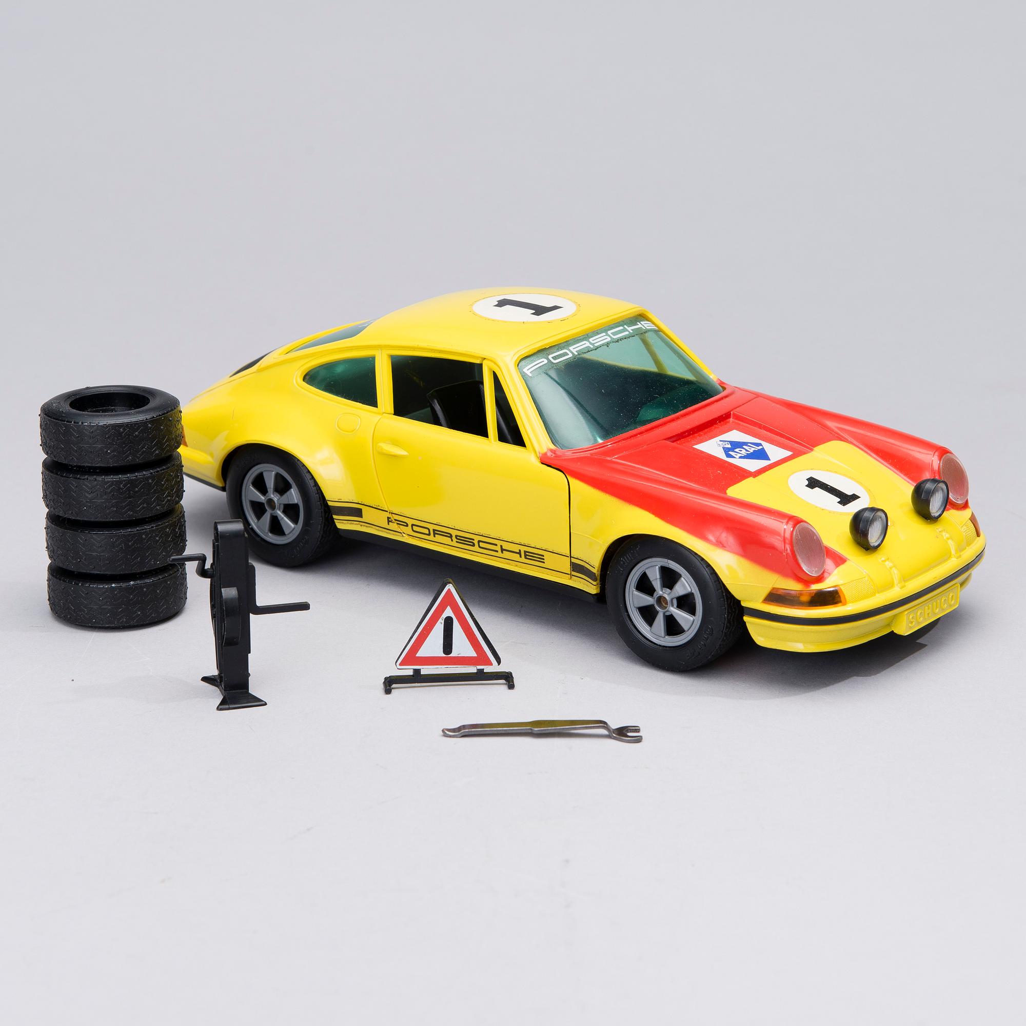 LEKSAKSBIL, Rallye Porsche 911R, Schuco 1970-tal.