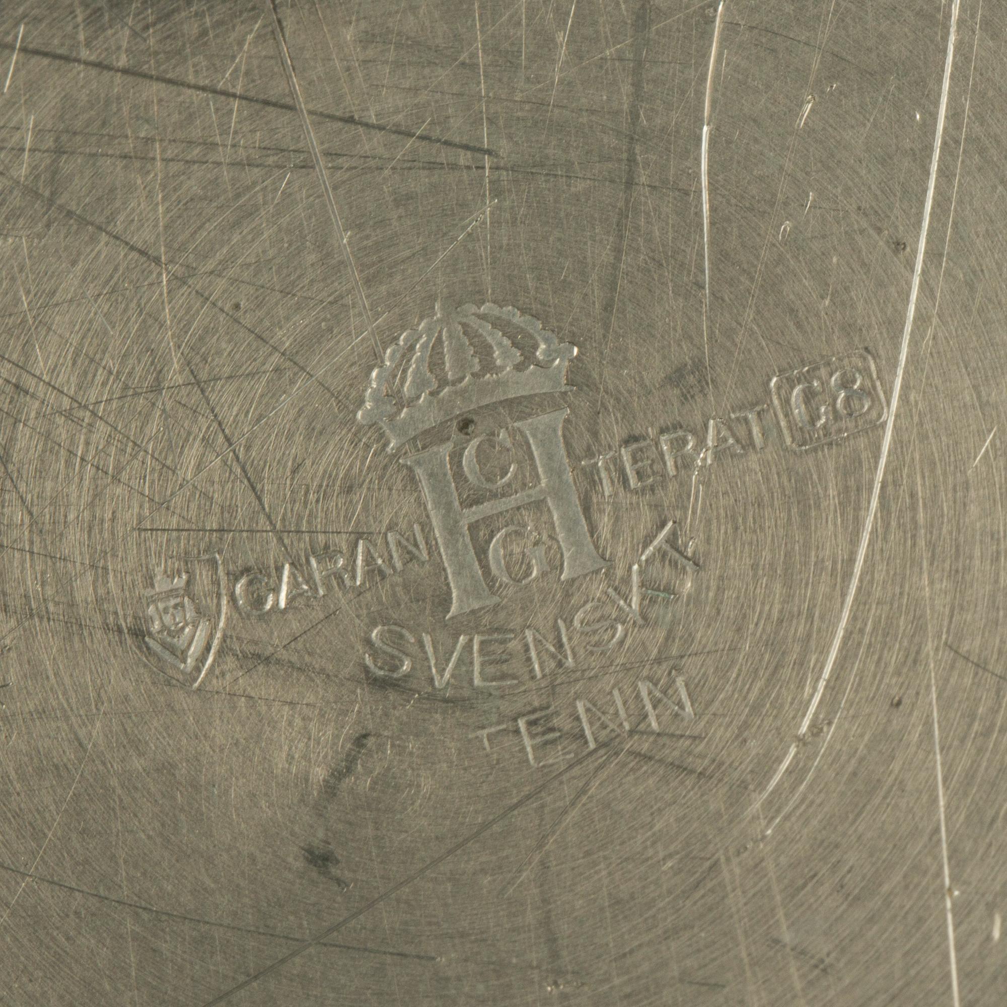 BRICKA, tenn, Sylvia Stave för CG Hallberg, Stockholm, 1933.