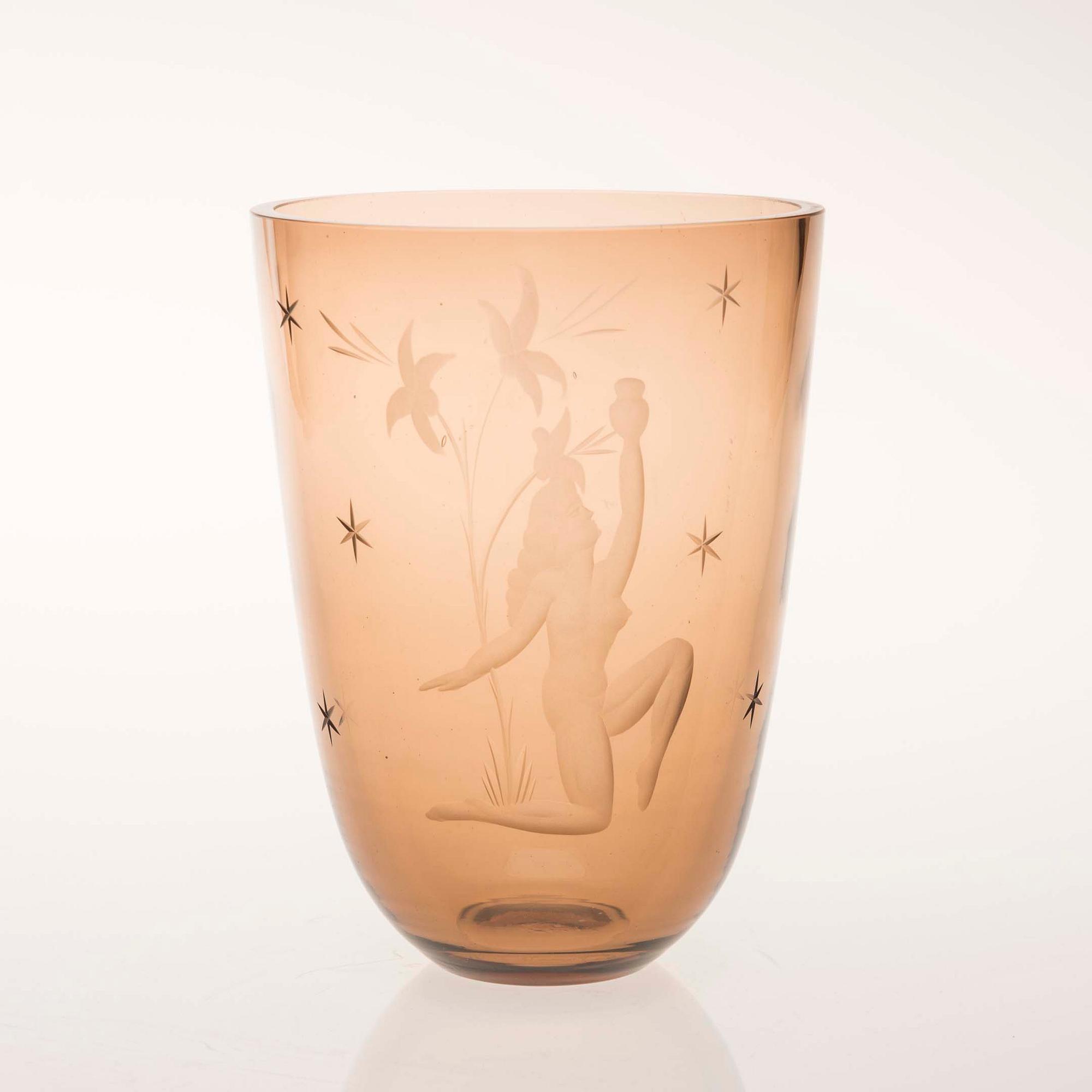 VAS, glas, Sulo Tommola, Kumela Oy, signerad och daterad -51.