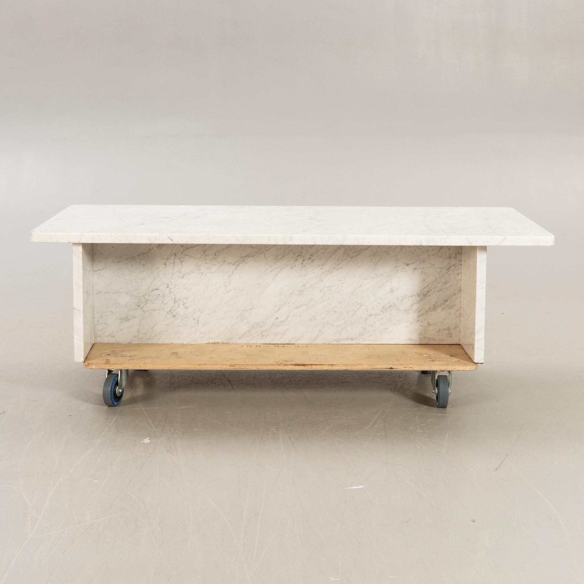 A marble coffee table later part of the 20th century.