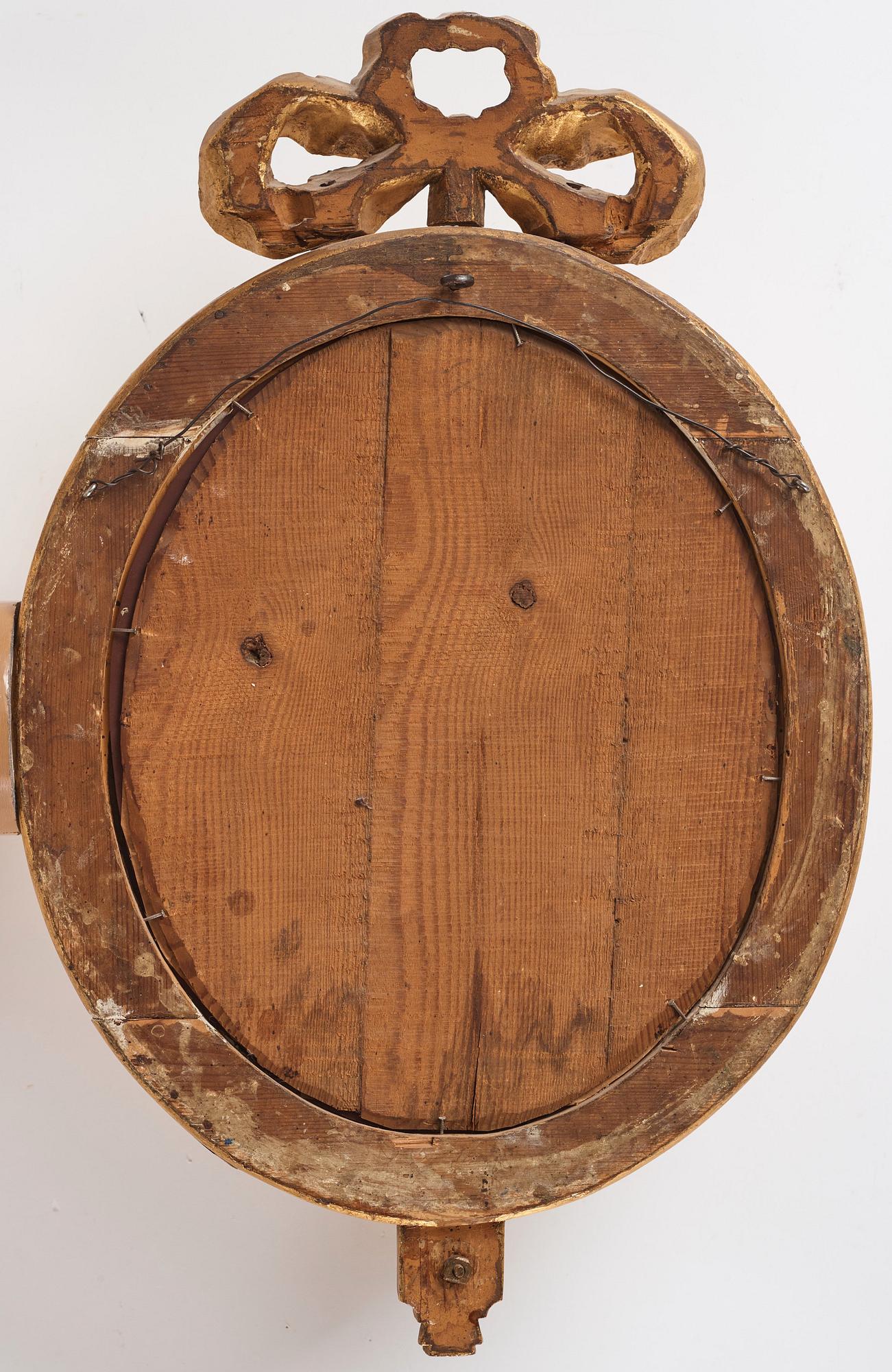 Spegellampetter, ett par, för ett ljus, 1700-talets senare del, Gustavianska.