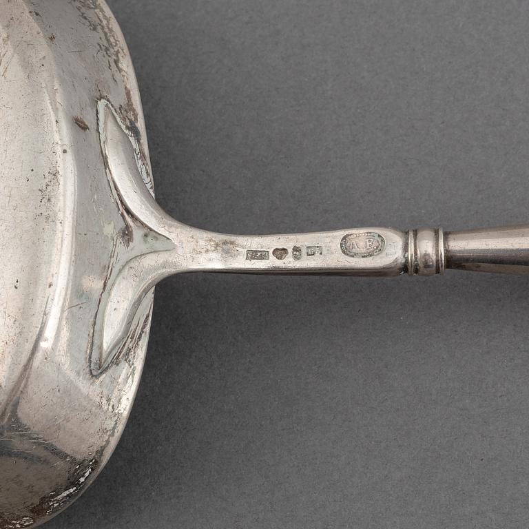 A swedish serving spoon and laddle, including mark of Claude St Claire Donneaud, Karlskrona (1812-27).