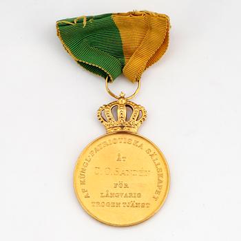 KUNGLIG GULDMEDALJ, Kungliga Patriotiska sällskapet.