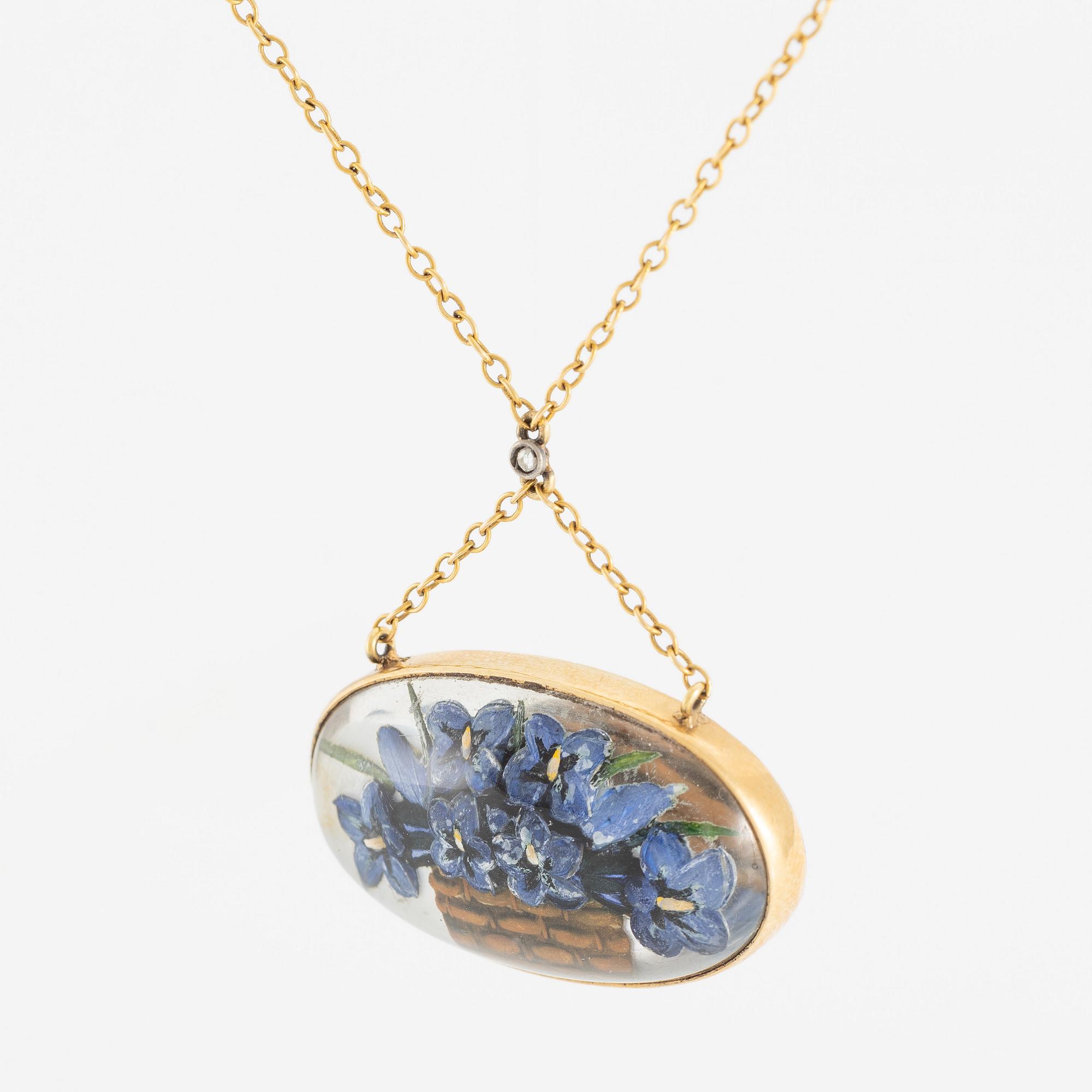Necklace, "Essex crystal", Victorian, 19th century.