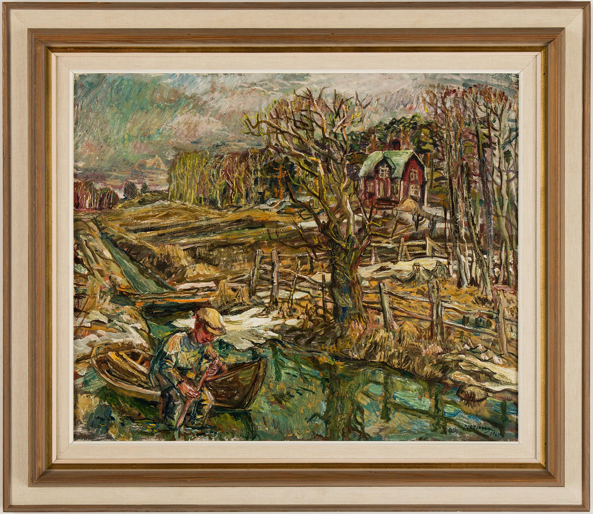 OLLE NORDBERG, oil on canvas, signed and dated 1963.