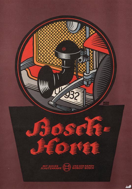 LUCIEN BENHARD, affisch, serigrafi, signerad i bladet BERN HARD.