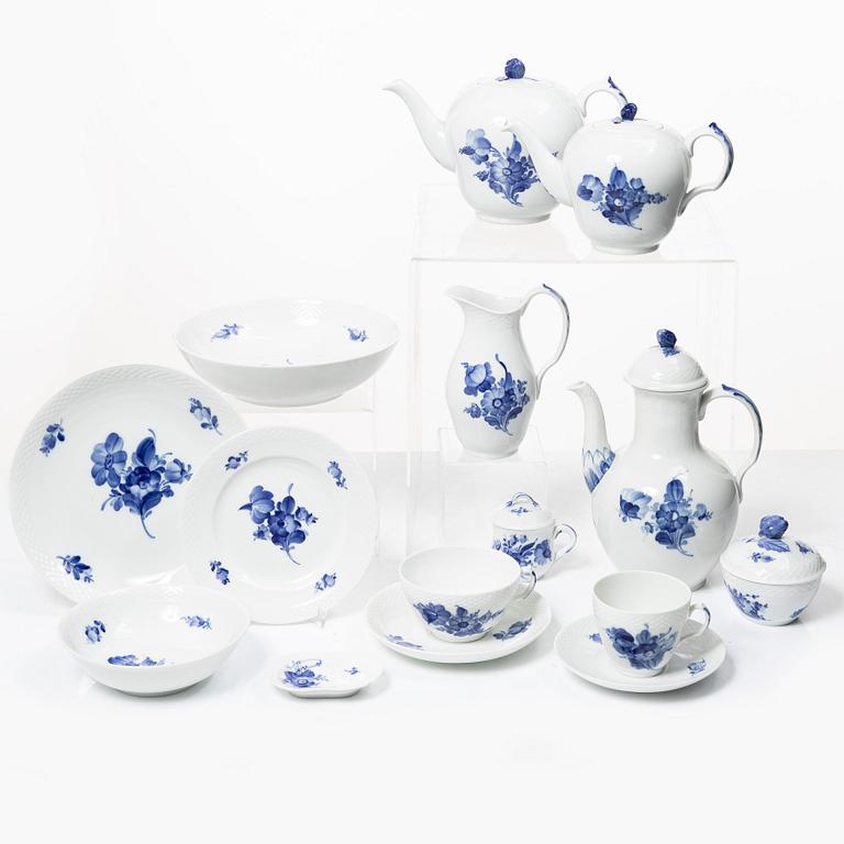 Royal Copenhagen, A 50-piece porcelain 'Blue Flower' coffee and tea service, Denmark.
