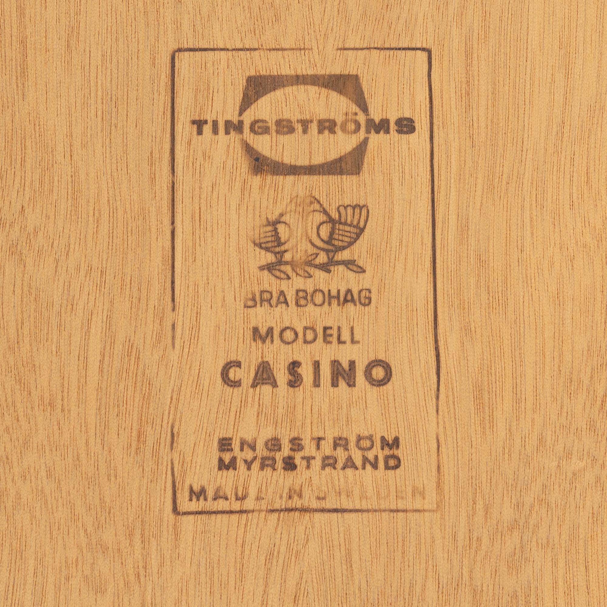 Sven Engström & Gunnar Myrstrand, small sideboard, "Casino", Bra Bohag, Tingströms, Sweden, 1960s.