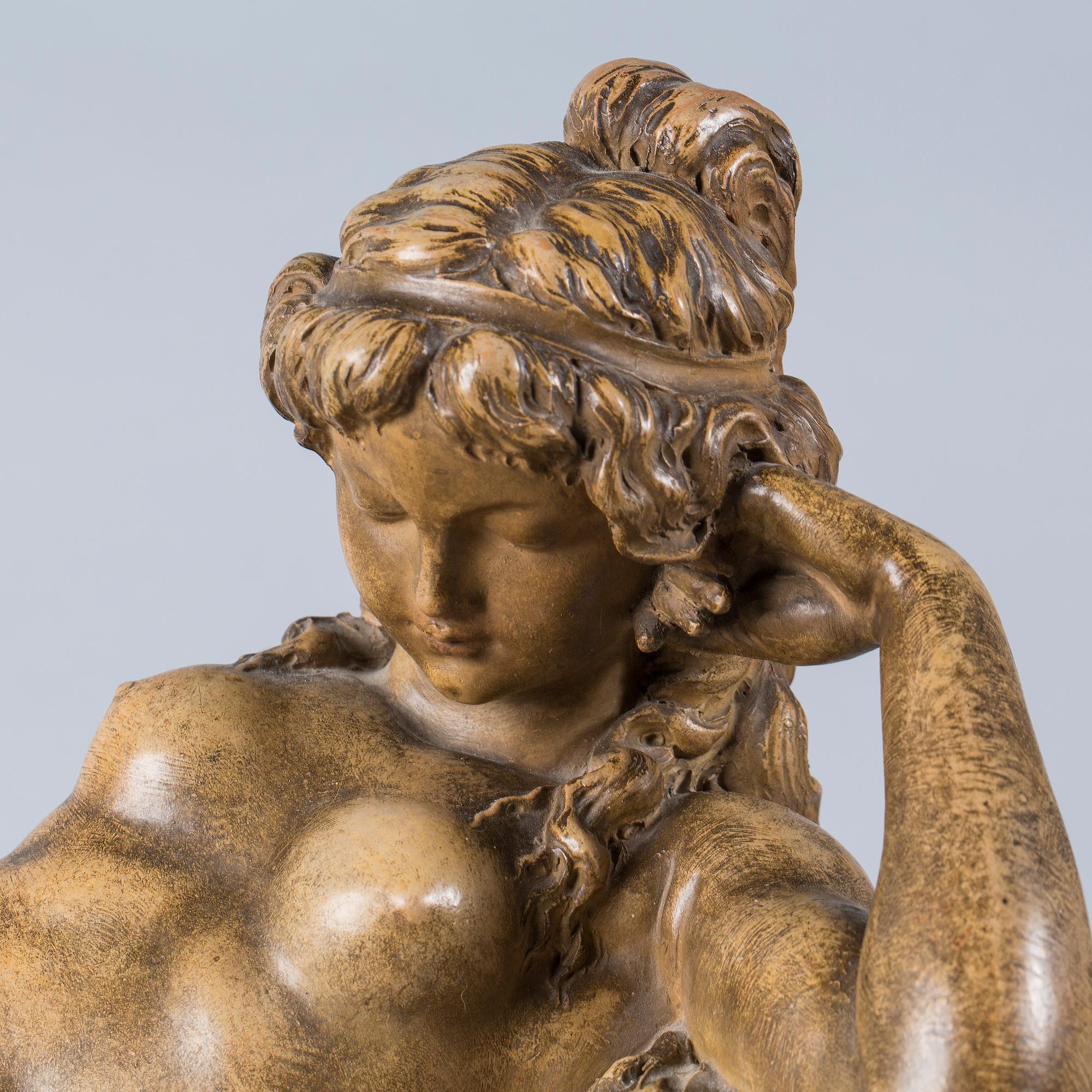 SKULPTUR, gjuten terracotta.