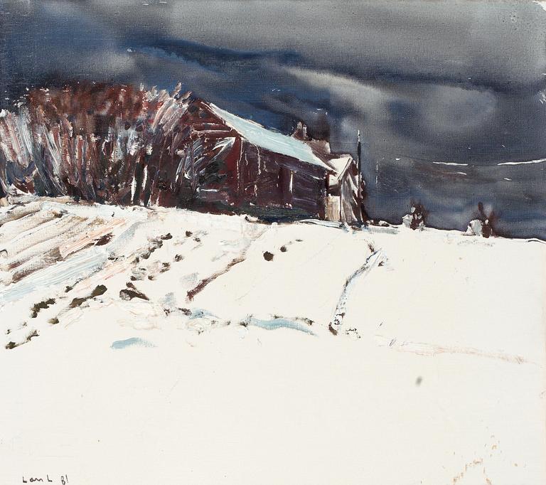 Lars Lerin, Winter landscape.
